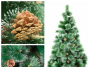 Искусственные елки в с шишками и их особенности