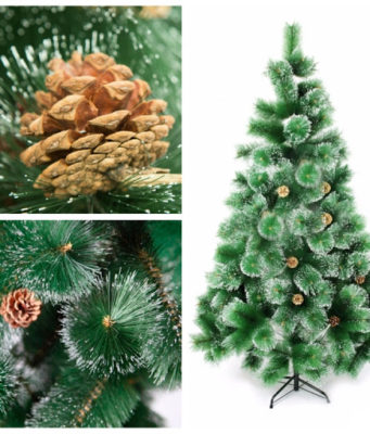 Искусственные елки в с шишками и их особенности