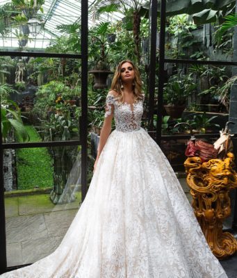 Пышные свадебные платья с кружевом: почувствуй себя принцессой