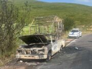 На одной из дорог Армении сгорел автомобиль