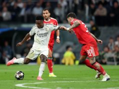 Гол Винисиуса Жуниора помог «Реалу» обыграть «Бенфику» и выйти в 1/8 финала Лиги чемпионов