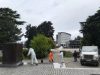 В Туапсе отмывают памятники и ликвидируют последствия пожара